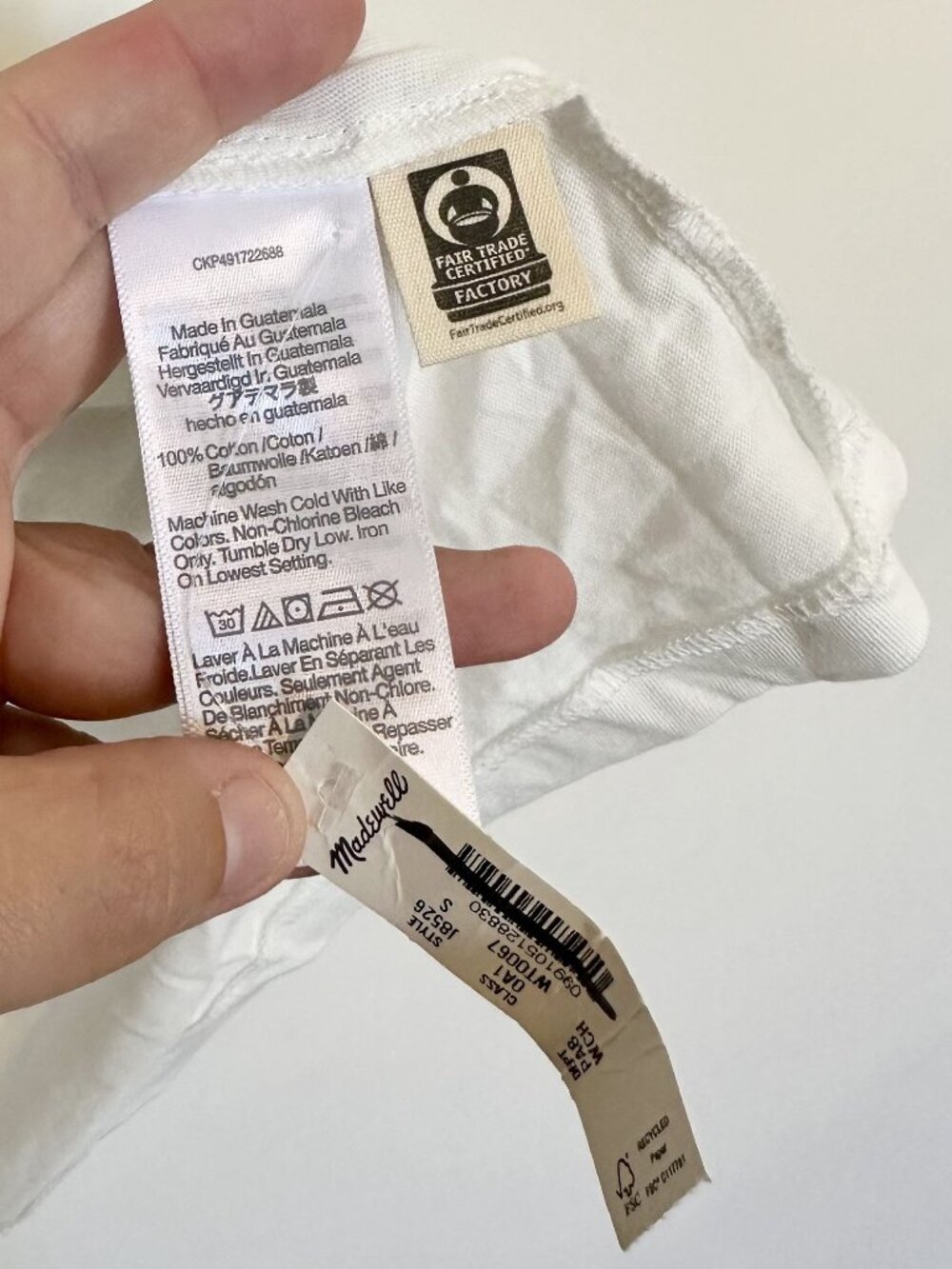 NWT Madewell White Northside Vintage Tee - Size: Small - Picture 3 of 11